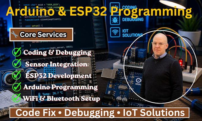 Programmation arduino et esp32, codage, débogage et projets iot
