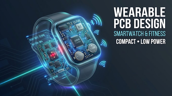develop wearable electronics pcb for smartwatch and fitness tracking systems