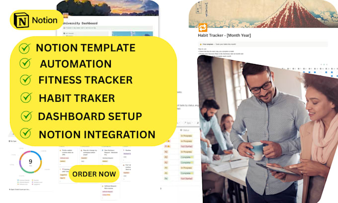 create a custom notion template and productive workspace