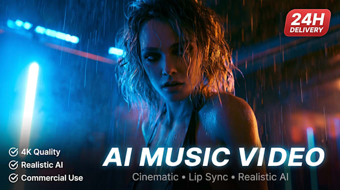 realistic ai music video with lip sync for 4k song visuals