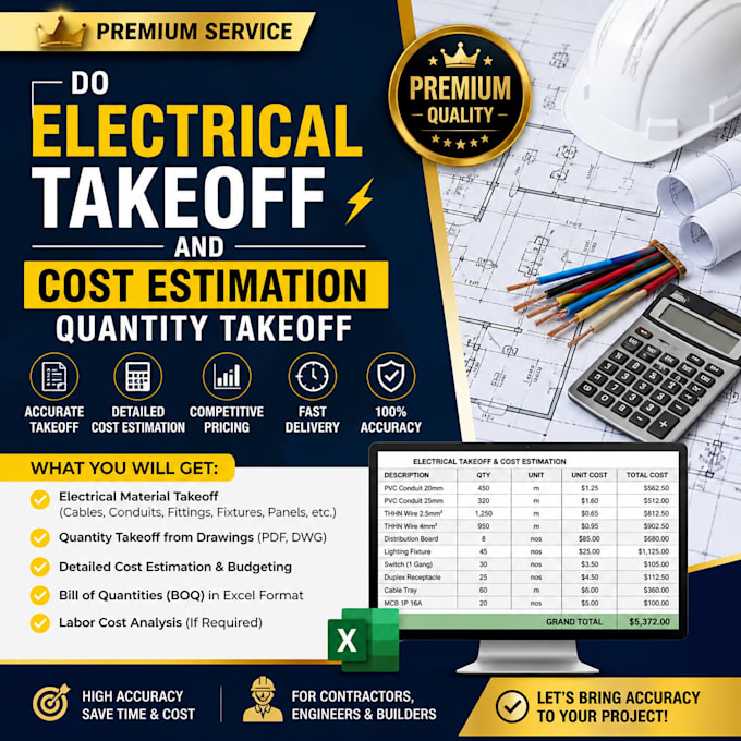 do electrical takeoff and cost estimation quantity takeoff