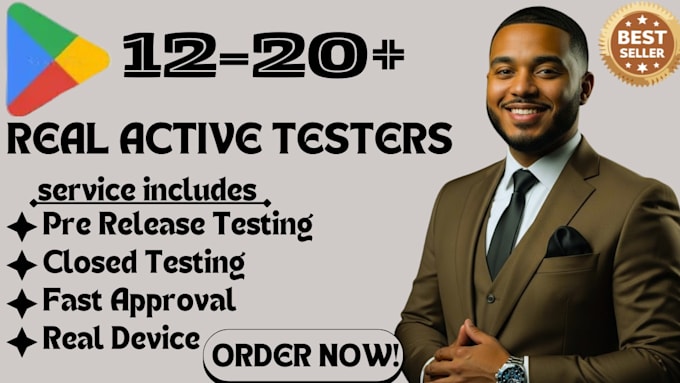 do 12,20 real active tester for app testing, usability testing and app review