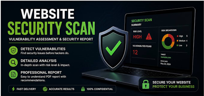 perform website security scan and provide detailed vulnerability report