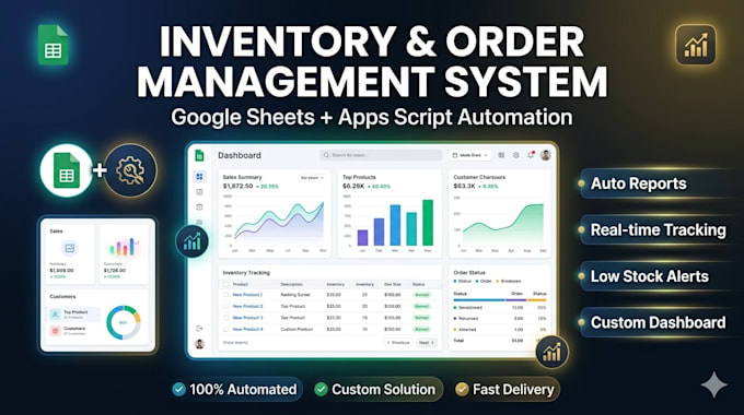 build google sheets inventory and order management system