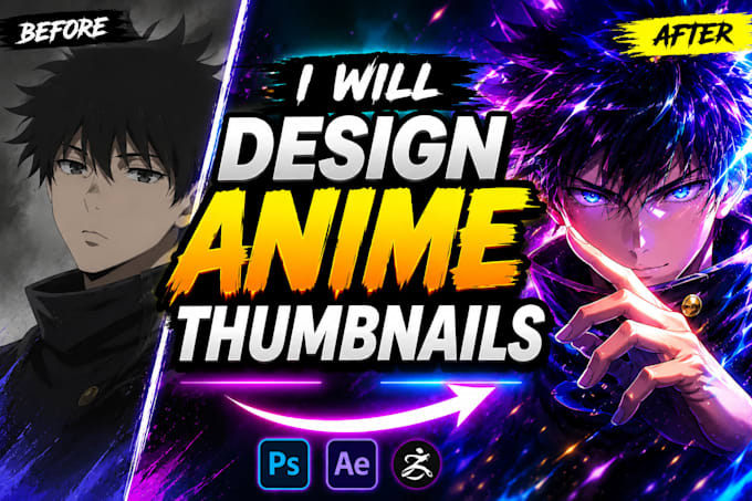 design anime thumbnails in 3 hours