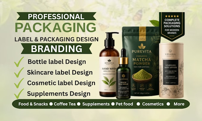 Design complete packaging branding and brand identity with product ...