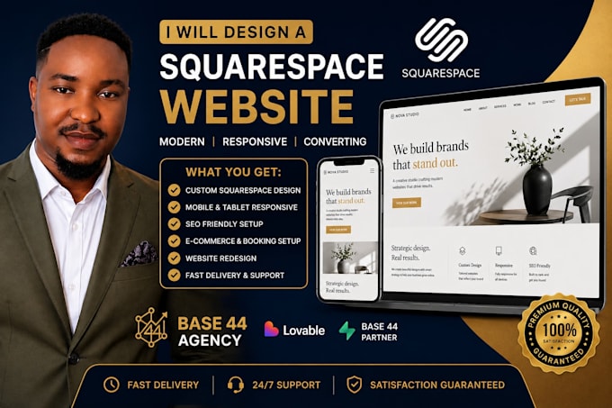 build squarespace website, design or redesign squarespace website development