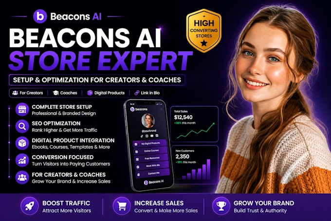 design and optimize your beacons ai store for creators to boost sales