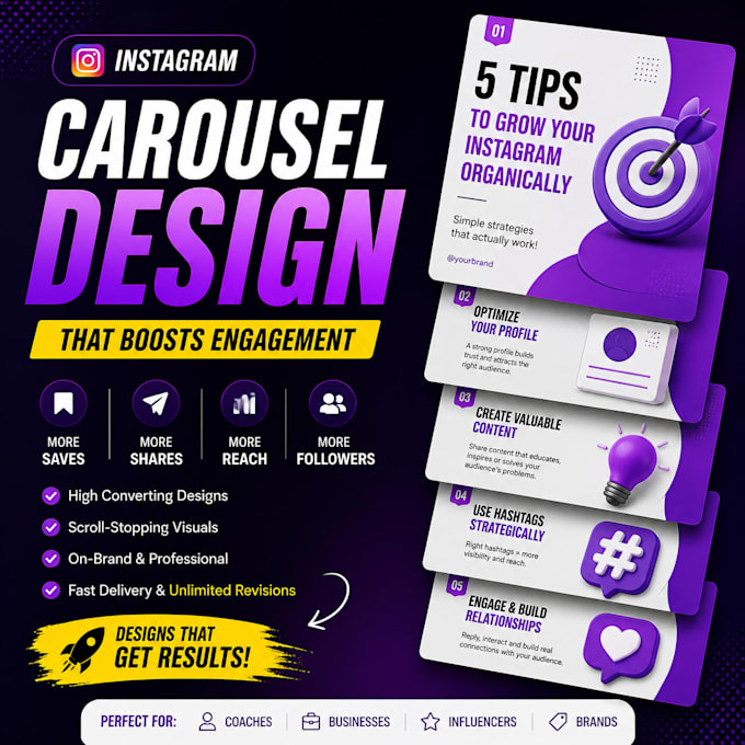 design high converting instagram carousel posts for engagement