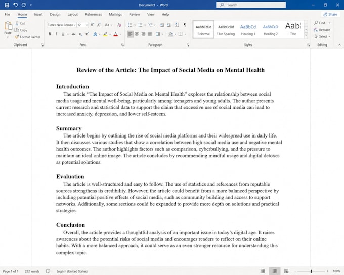 do article review and summary