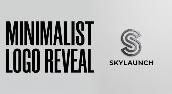 create a clean minimalist 2d logo reveal