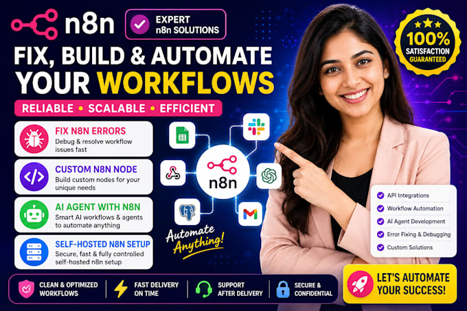 fix n8n error, custom n8n node, ai agent n8n, self hosted n8n setup