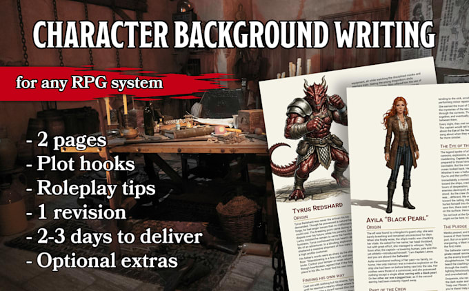 write a backstory for your rpg character