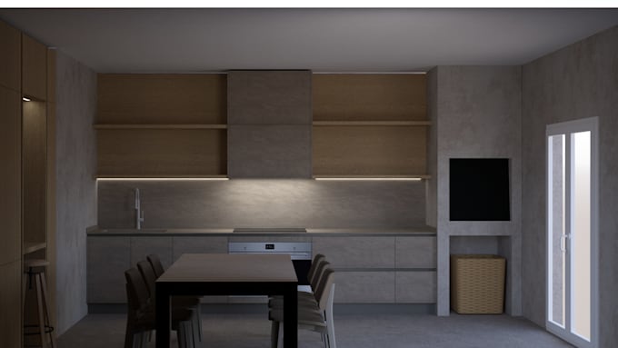 design your interior with 3d render and realistic layout