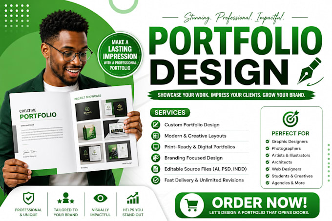design a professional and creative portfolio
