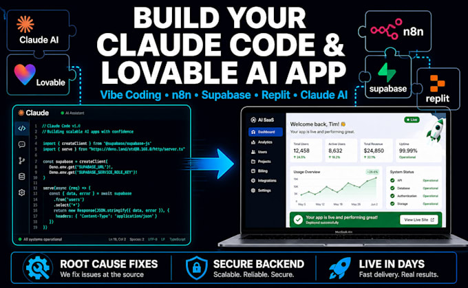 claude code, vibe coding, lovable ai, claude ai, n8n, ai automation website app