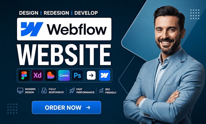design or develop webflow website, webflow landing page, figma to webflow