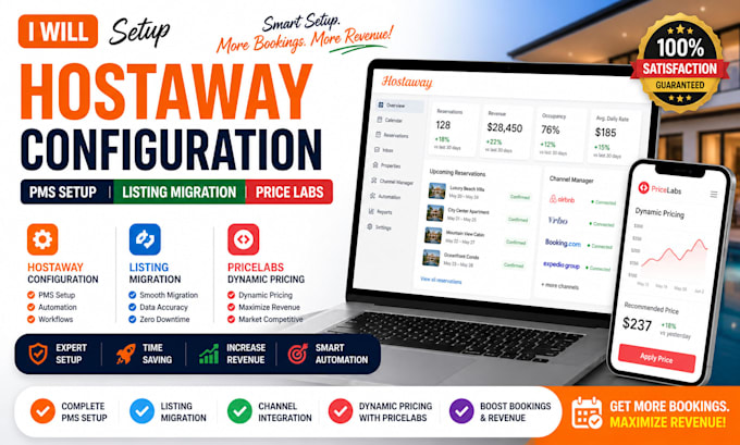 sync your airbnb, vrbo, booking com with hospitable, guesty, lodgify, pricelabs