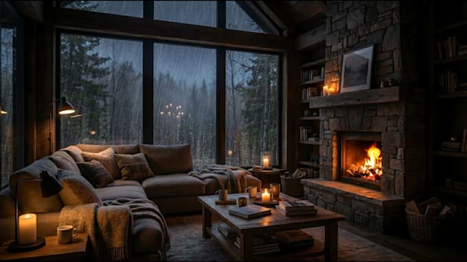 design seamless cozy rain environments for focus and sleep