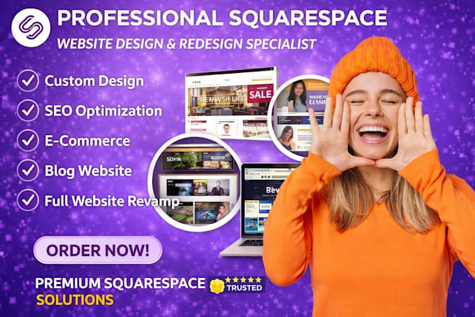 create a stunning squarespace website design or redesign