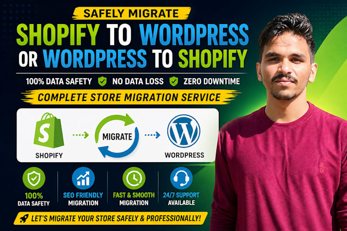 safely migrate shopify to wordpress or wordpress to shopify
