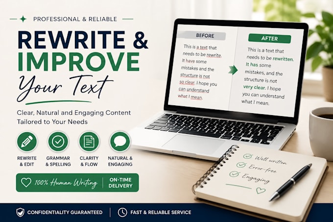 rewrite and improve your text clearly and professionally