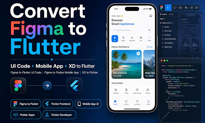 convert figma to flutter ui code figma to flutter mobile app and xd to flutter