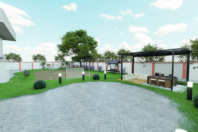 do garden front and backyard landscaping and outdoor space design