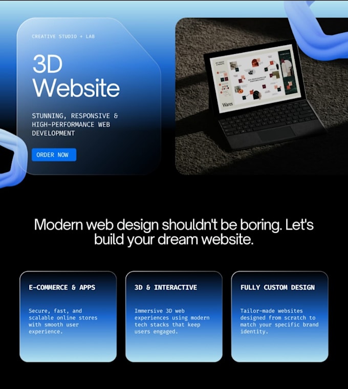 develop a premium 3d interactive website using threejs
