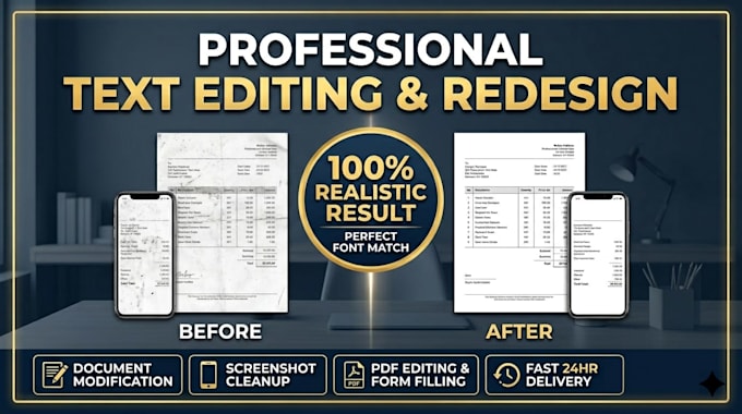 professionally edit text on screenshots, documents, and PDF files