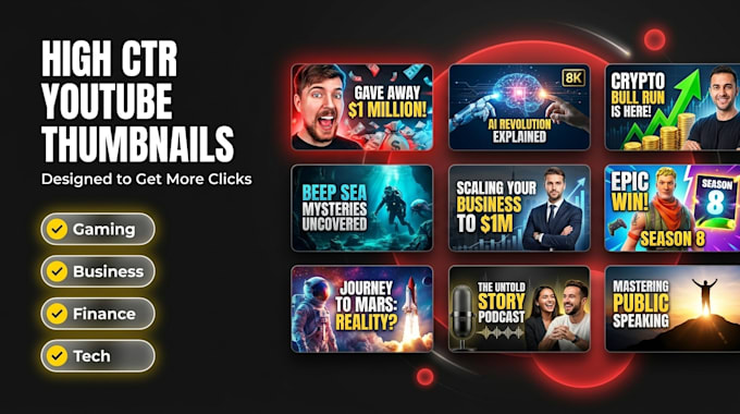 design premium ai youtube thumbnails with high CTR