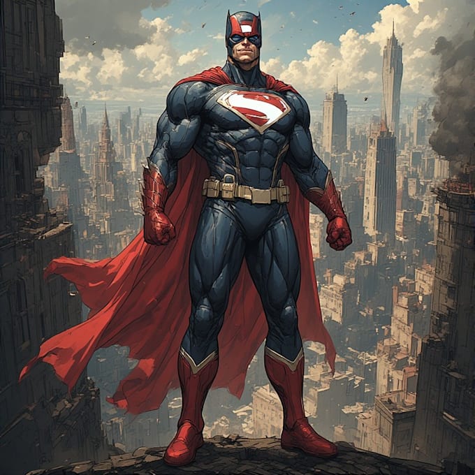do a superhero character art