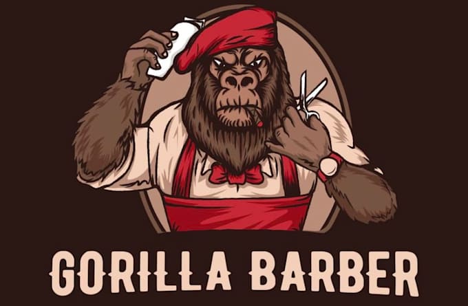 draw powerful mountain gorilla logo for your brand