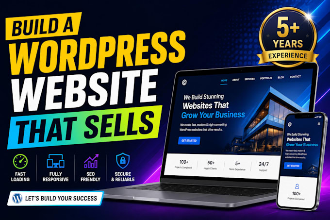 build a professional wordpress website or landing page