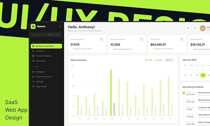 design saas web app and enterprise dashboard in figma