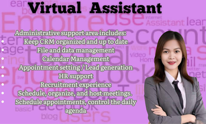be you, virtual assistant for project management admin and marketing support