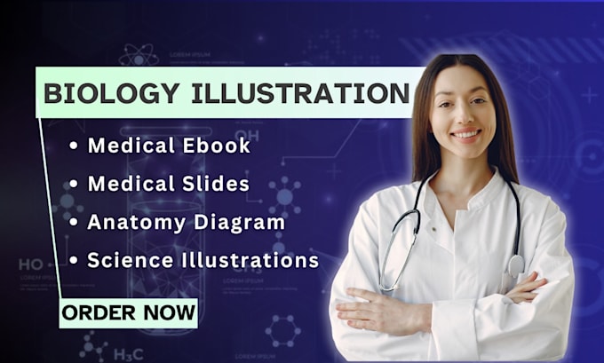 draw scientific medical biology illustrations