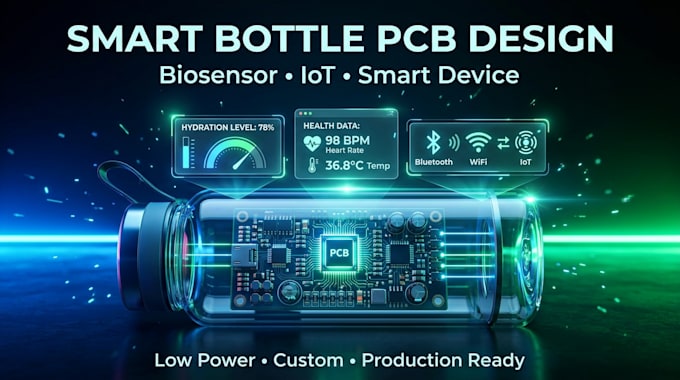 create smart bottle pcb with biosensor iot and smart device design