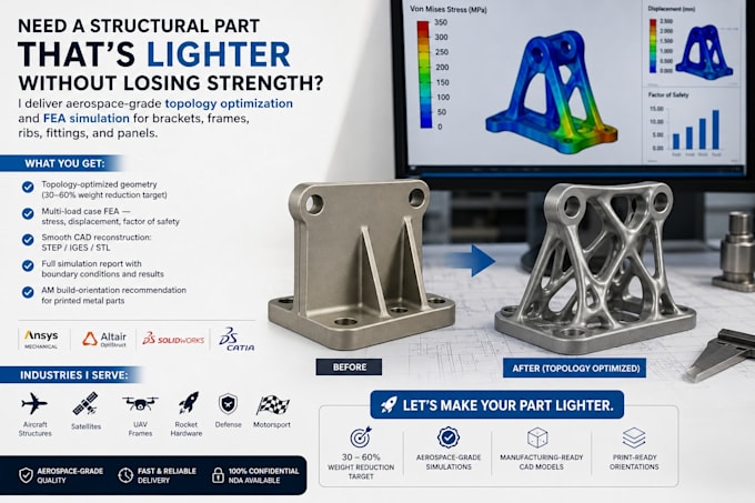 do topology optimization for light weight aerospace design