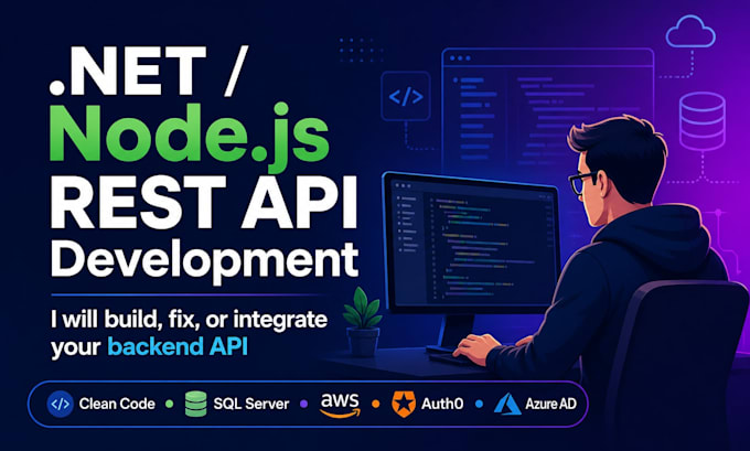build, fix, or integrate your net nodejs rest API