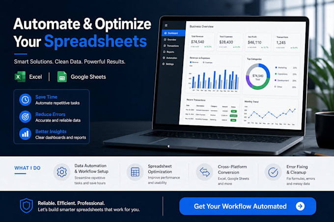 convert, automate, or fix custom excel spreadsheet, apple numbers, google sheets