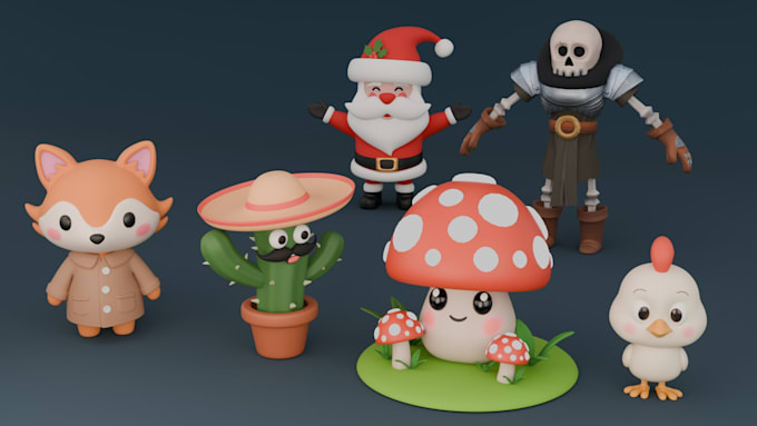 create stylized 3d characters for games or animation