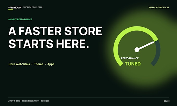 optimize shopify speed and improve core web vitals