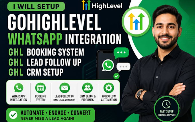setup gohighlevel booking system ghl whatsapp integration ghl lead follow up