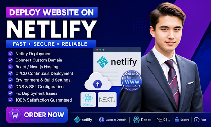 deploy website on netlify netlify deployment connect domain react nextjs hosting
