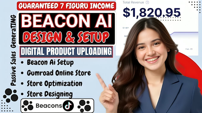 setup beacons ai store, linktree, and beacons ai website for ebook promotion