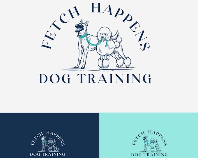 do professional dog training logo with unlimited revision