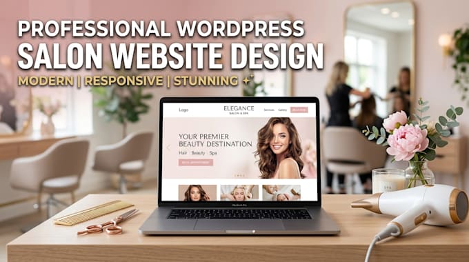 create wordpress salon website, design salon website, beauty website salon, site