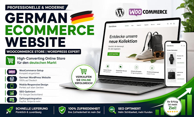 build ecommerce website, germany wooecommerce website, german wordpress website