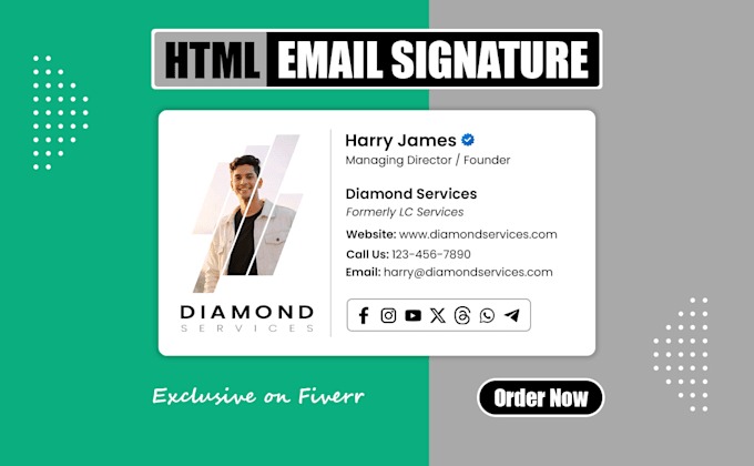 create custom HTML and animated email signature